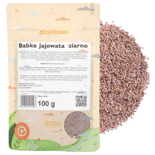 Babka jajowata ziarno 100 g Planteon - naturalny błonnik