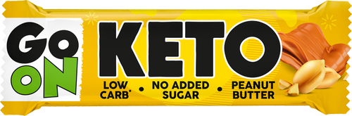 Baton masło orzechowe z nasionami chia Bez Cukru 50 g Go On KETO Bar Peanut Butter - Sante (WAŻN. 19.01.2025)