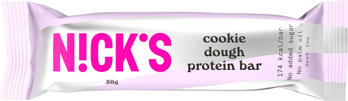 Baton proteinowy ciasteczkowy Bez Cukru Zestaw 12x 50 g Nick's Protein Bar Cookie Dough