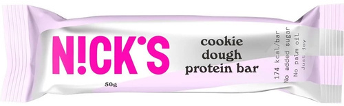 Baton proteinowy ciasteczkowy w polewie Bez Cukru 50 g Nick's Protein Bar Cookie Dough