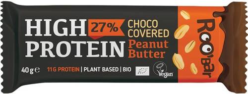 Baton proteinowy orzechowy Bezglutenowy Bio 40 g Roobar High Protein Peanut Butter
