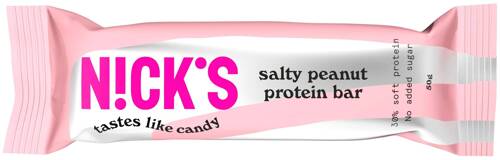 Baton proteinowy w czekoladzie z orzechami solonymi 50 g Nick's Salty Peanut Protein Bar