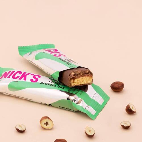 Baton proteinowy z kremem orzechów laskowych 50 g Nick's Hazelnut Chocolate Protein Bar