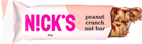 Baton z orzechami ziemnymi Bez Cukru Keto 40 g Nick's Peanut Crunch Nut Bar