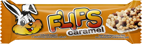 Baton zbożowy karmelowy 25 g - Flips Sante 