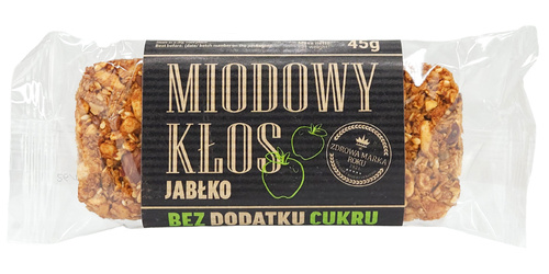 Baton zbożowy z jabłkiem Miodowy Kłos Jabłko 45 g Pasieka Łysoń