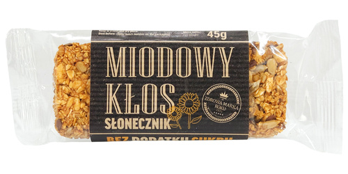 Baton zbożowy ze słonecznikiem Miodowy Kłos Słonecznik 45 g Pasieka Łysoń