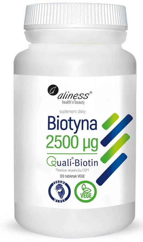 Biotyna QualiBiotin 2500 mcg 120 kaps. Vege Aliness - suplement diety