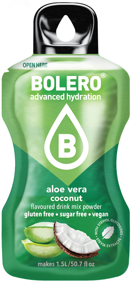Bolero Drink Aloe Vera Coconut - napój w proszku ze stewią Aloes Kokos 9 g
