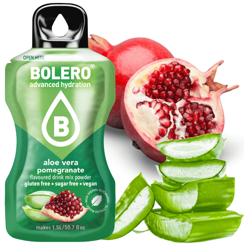 Bolero Drink Aloe Vera Pomegranate - napój w proszku ze stewią Aloes Granat 9 g