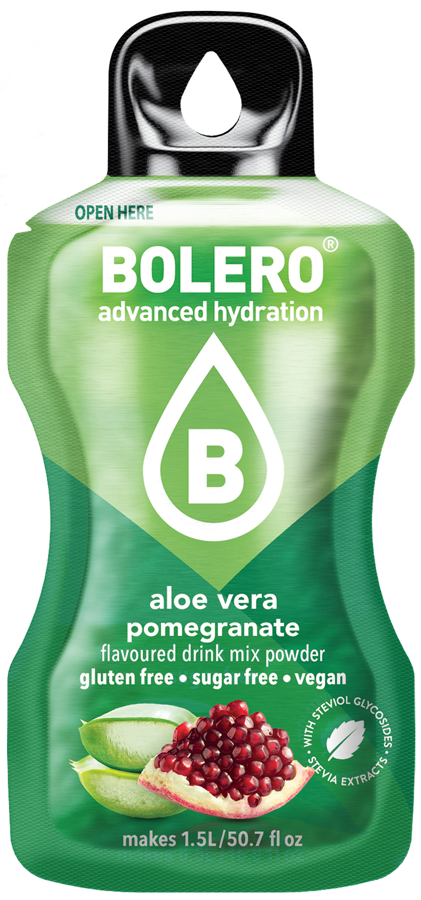 Bolero Drink Aloe Vera Pomegranate - napój w proszku ze stewią Aloes Granat 9 g