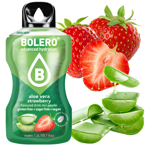 Bolero Drink Aloe Vera Strawberry - napój w proszku ze stewią Aloes Truskawka 9 g