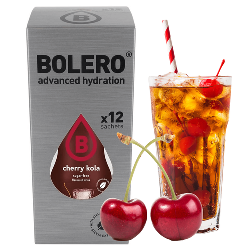 Bolero Drink Cherry Kola Box 12 szt. - napój w proszku ze stewią Wiśniowa Cola 9 g