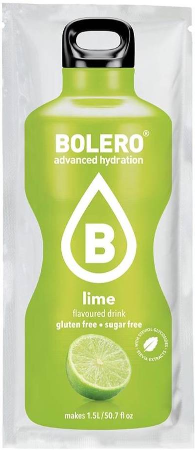 Bolero Drink Lime Box 12 szt. - napój w proszku ze stewią Limonka 9 g