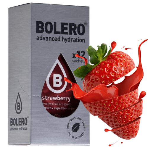 Bolero Sticks Strawberry Box - napój w proszku ze stewią Truskawka 12szt.