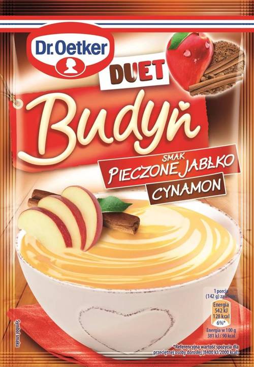 Budyń Duet smak Pieczone Jabłko i Cynamon 40 g - Dr.Oetker