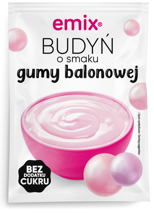 Budyń bez cukru Guma Balonowa 40 g Emix o smaku gumy balonowej