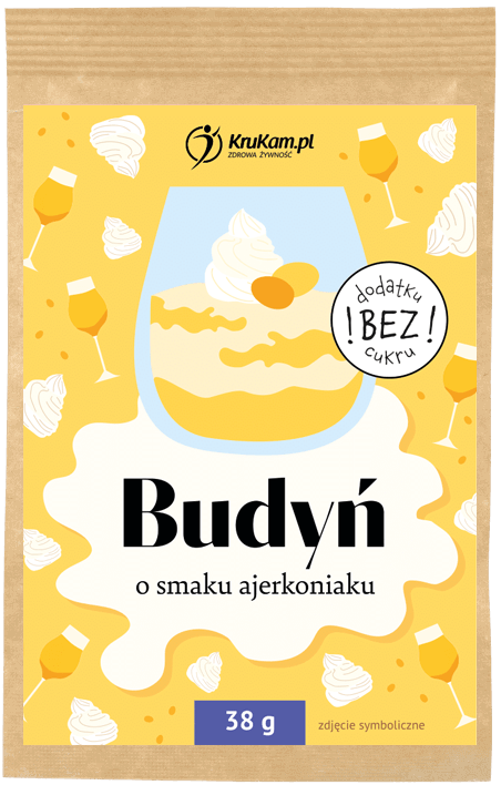 Budyń o smaku ajerkoniaku Bez Cukru 38 g Krukam