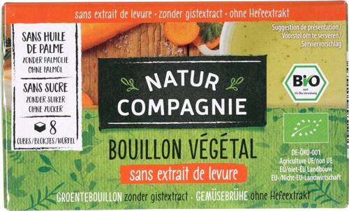 Bulion warzywny kostki - bez zawartości drożdży BIO 84 g - Natur Compagnie