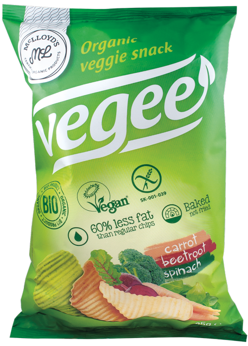 Chipsy warzywne, bezglutenowe Vegee 25 g - Organique