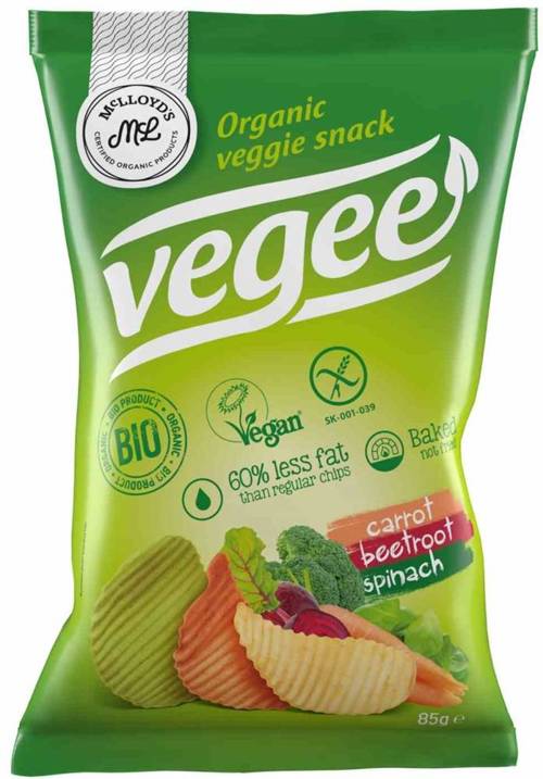 Chipsy warzywne bezglutenowe Vegee 85 g - Organique