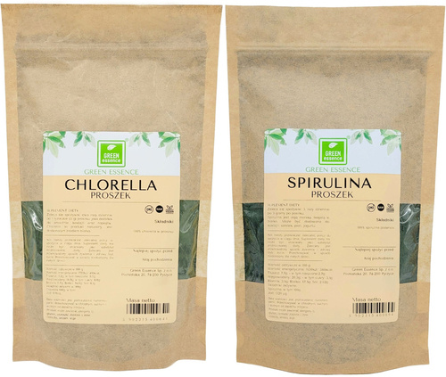 Chlorella+Spirulina - proszek 2x250 g - Suplement diety ZESTAW