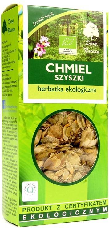 Chmiel szyszki chmielu herbatka Ekologiczna 20 g  - Dary Natury