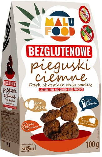 Ciastka Pieguski ciemne bezglutenowe Bez Cukru 100 g Malu Food