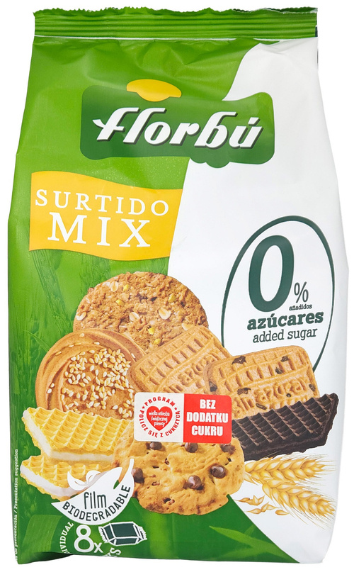 Ciastka i wafelki Mix bez cukru 270 g Florbu