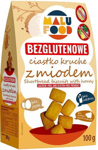 Ciastka kruche z miodem bezglutenowe 100 g Malu Food