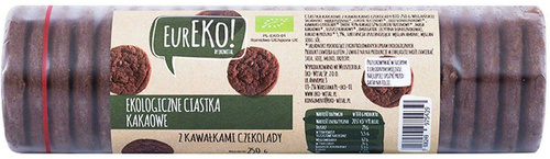 Ciastka wegańskie z kawałkami czekolady BIO 250 g - Eureko