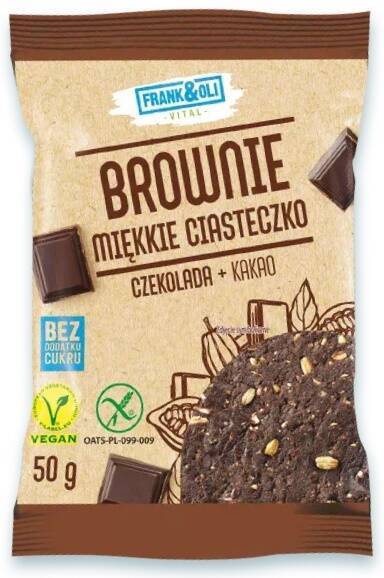 Ciastko miękkie Brownie Bez Cukru czekolada + kakao 50 g Frank&Oli