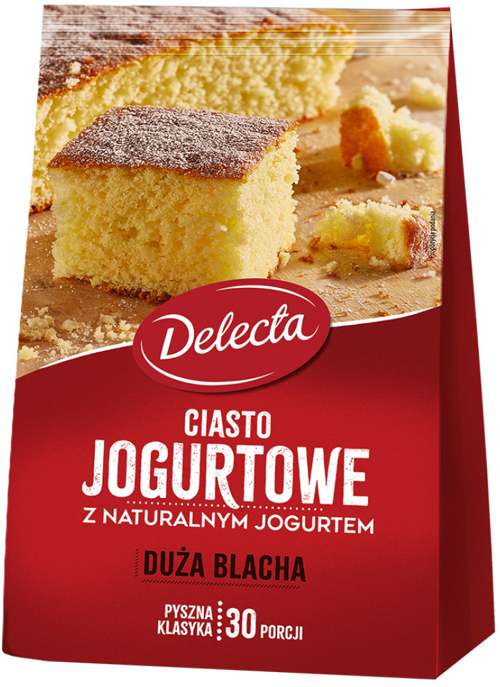 Ciasto jogurtowe z naturalnym jogurtem Duża Blacha 640 g Delecta