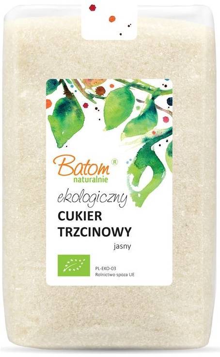 Cukier trzcinowy jasny Ekologiczny Bio 1 kg - Batom