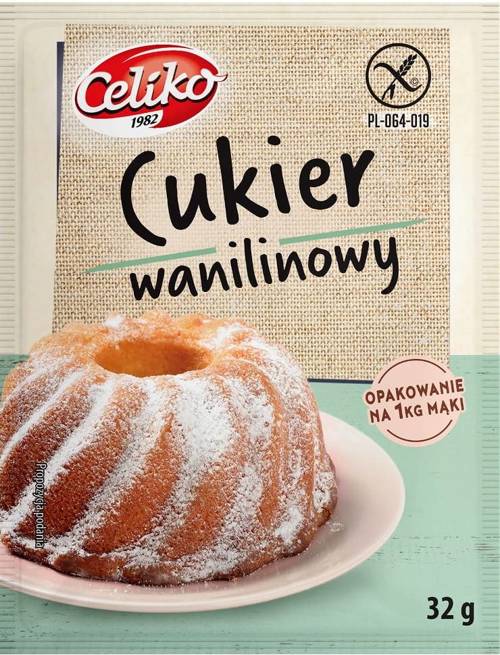 Cukier wanilinowy Bezglutenowy 32 g Celiko - na 1 kg mąki