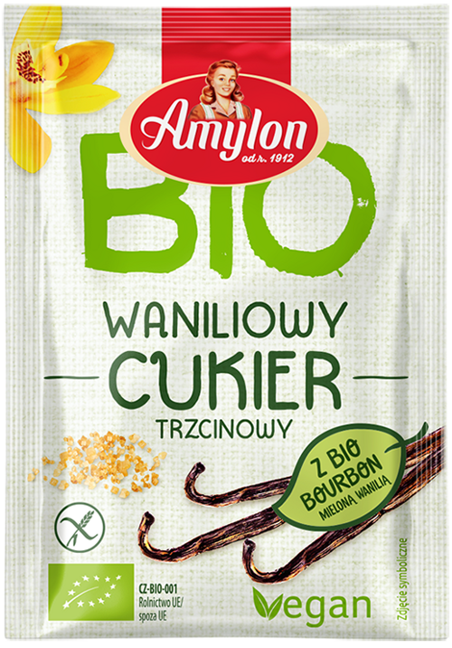 Cukier z prawdziwą wanilią BIO 20 g - aromatyczny cukier waniliowy AMYLON