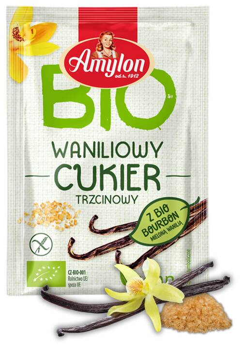 Cukier z prawdziwą wanilią BIO 20 g - aromatyczny cukier waniliowy AMYLON