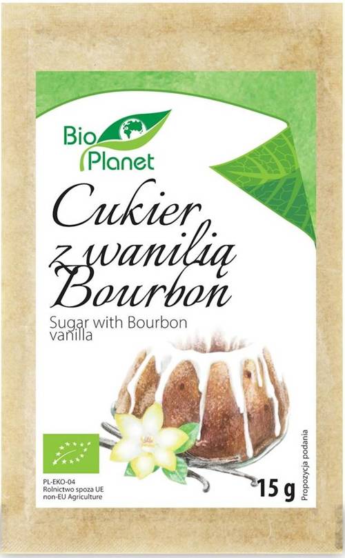 Cukier z wanilią Bourbon Ekologiczny 15 g - Bio Planet
