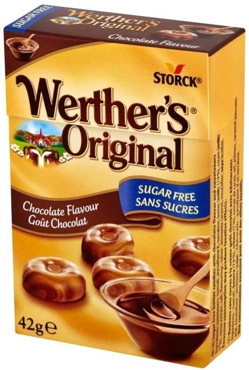 Cukierki karmelki Czekoladowe, bez cukru 42 g - Werther's Original