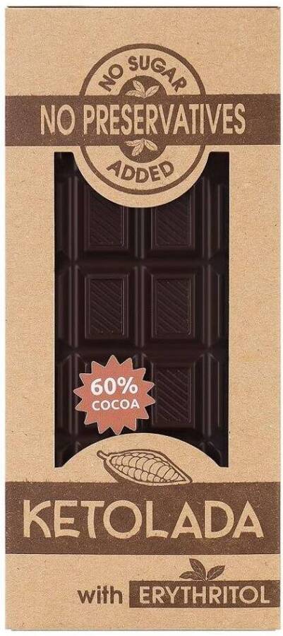 Czekolada 60% kakao Bez Cukru Ketolada 100 g