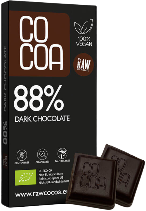 Czekolada ciemna 88% Bezglutenowa Vege Bio 50 g Cocoa