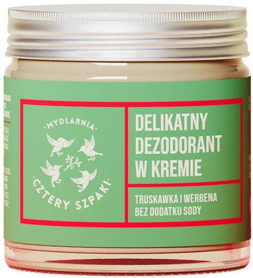 Dezodorant w kremie delikatny Truskawka Werbena Mydlarnia Cztery Szpaki 60 ml