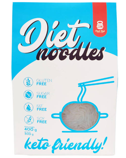 Diet Noodles Makaron Konjac nitki 4x 400 g Cheat Meal Nutrition ZESTAW