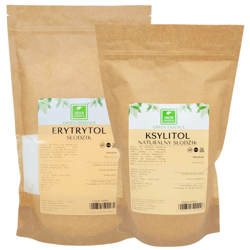 Erytrytol Ksylitol słodziki naturalne spożywcze Zestaw Keto 2x 1 kg