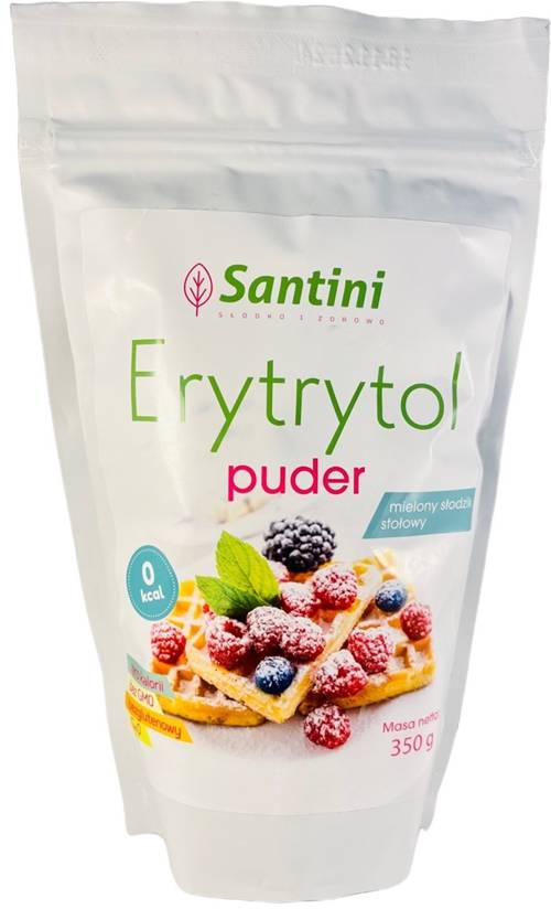 Erytrytol mielony Puder - zdrowy słodzik stołowy 350 g - Santini 