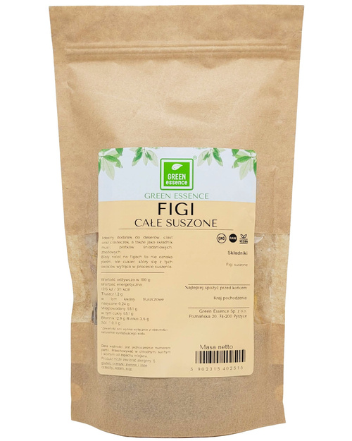 Figi suszone bez cukru 500 g - pyszna słodka przekąska