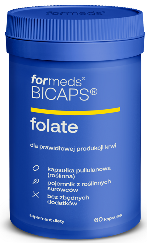 Folate Folian B9 60 kapsułki Formeds BICAPS - suplement diety