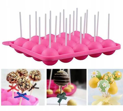 Forma silikonowa Cake Pops - foremka do pieczenia ciasteczek kulki