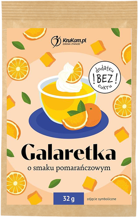 Galaretka pomarańczowa Bez Cukru 32 g - Krukam