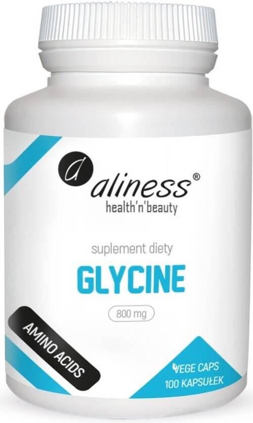 Glycine 800 mg glicyna aminokwas 100 kaps. Vege Aliness - suplement diety